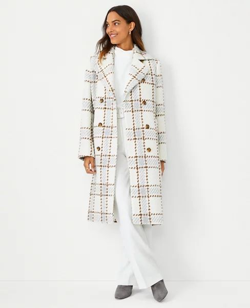 Plaid Double Breasted Coat | Ann Taylor (US)