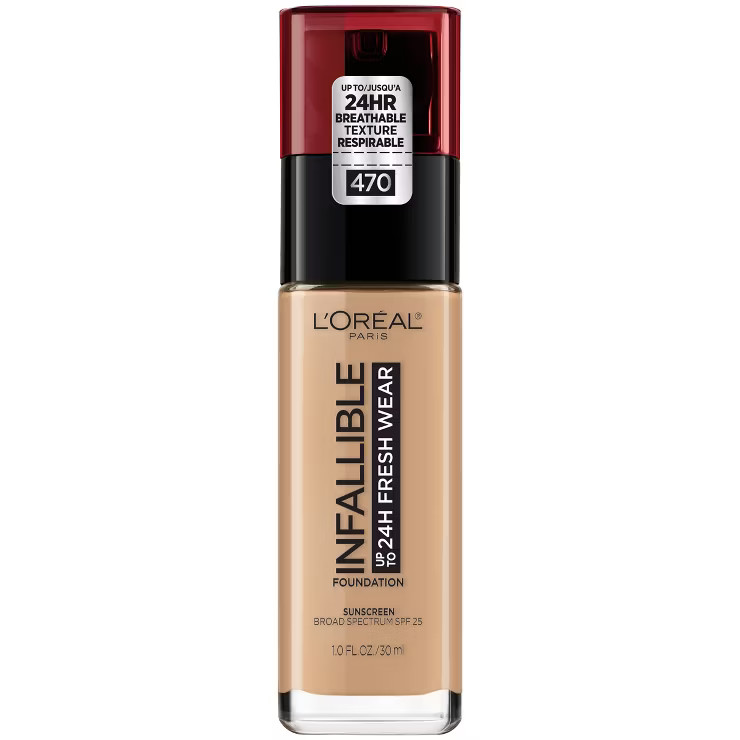 L'Oreal Paris Infallible 24HR Fresh Wear Foundation with SPF 25 - 1 fl oz | Target