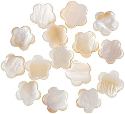 LiQunSweet 30 Pcs Natural Freshwater Shell Flower Beads for DIY Bracelet Necklace Jewelry Making ... | Amazon (US)