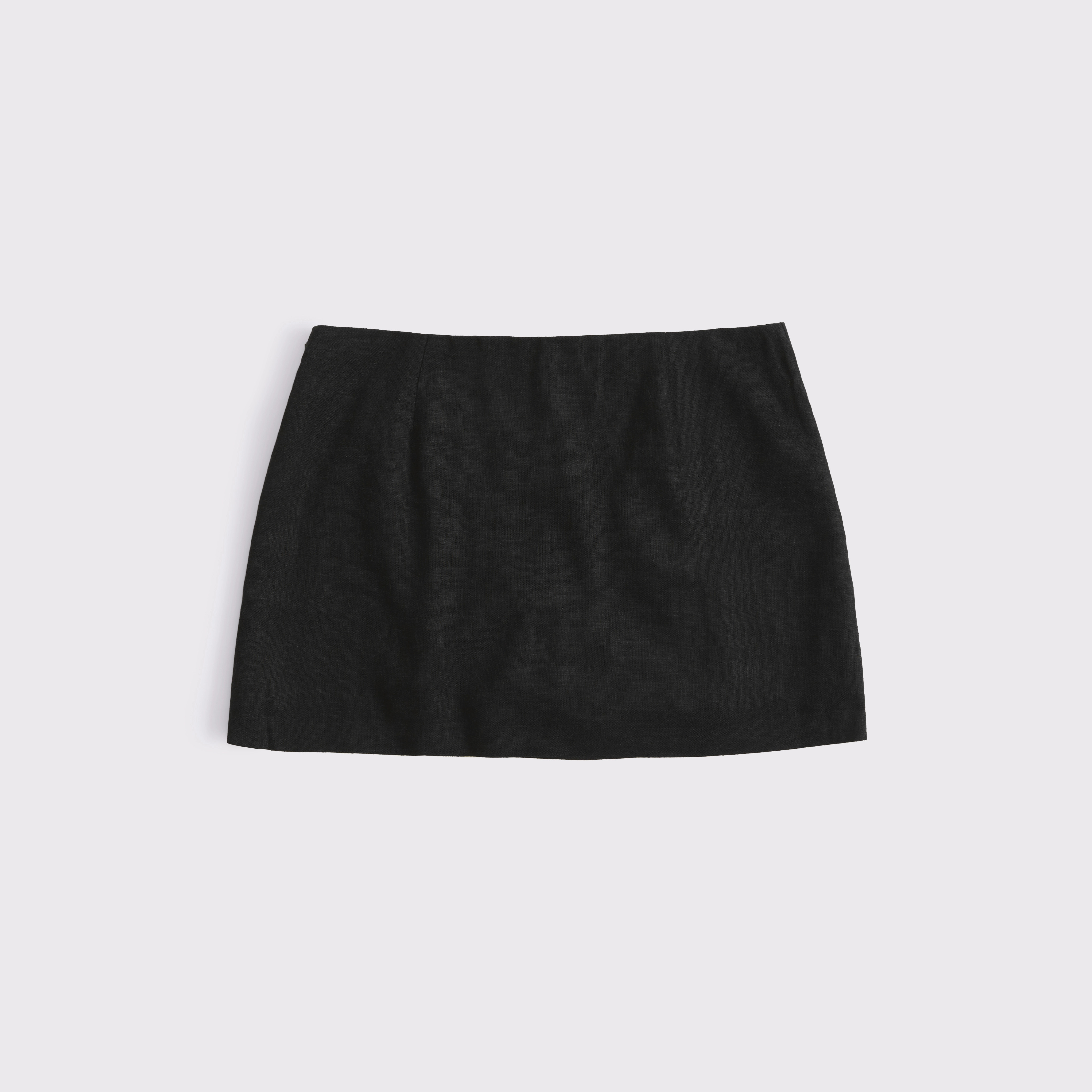 The A&F Scarlett Mid Rise Linen-Blend Mini Skort | Abercrombie & Fitch (US)