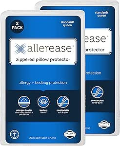 Set of 2 King AllerEase Pillow Protectors - Moisture Wicking, Advanced Allergy Protection - Premi... | Amazon (US)