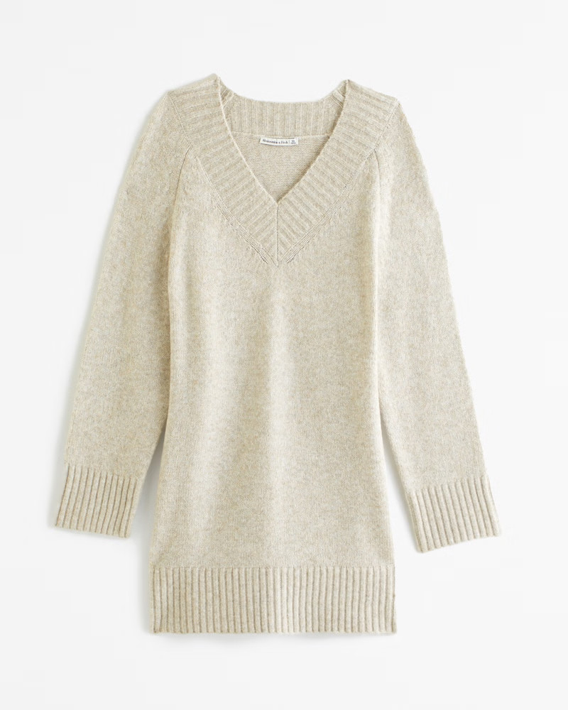 Long-Sleeve Easy Mini Sweater Dress | Abercrombie & Fitch (US)