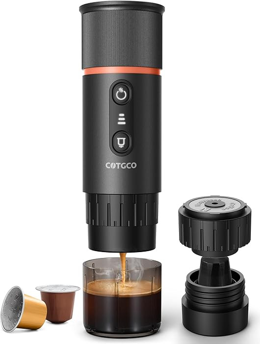 Portable Espresso Coffee Maker, Travel Coffee Maker for Camping, 20 Bar Self‑Heating Recharge... | Amazon (US)
