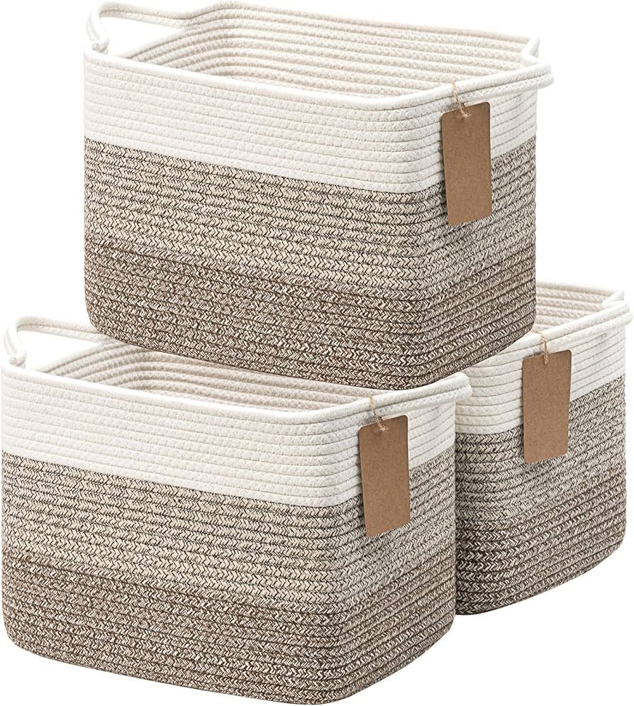 Goodpick Baskets for Organizing, Woven Storage Baskets for Shelves, Baby Gift Basket for Nursery,... | Amazon (US)