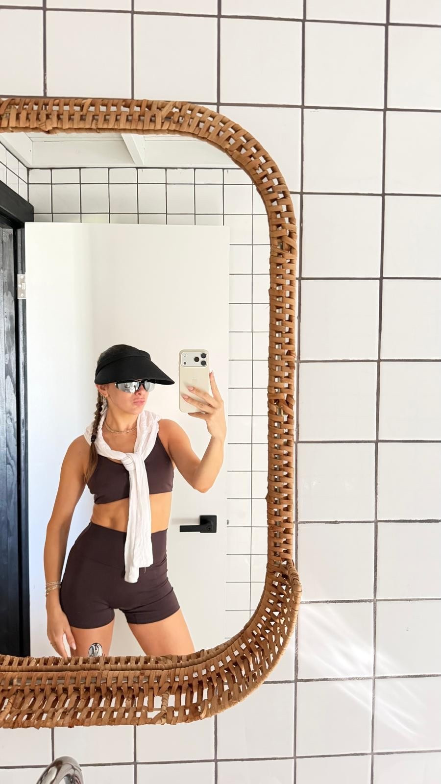 CSB matching set, Alo sweater, and a black visor that I will be wearing all summer. 

#LTKootd #LTKfitnessgoals #LTKdayinmylife