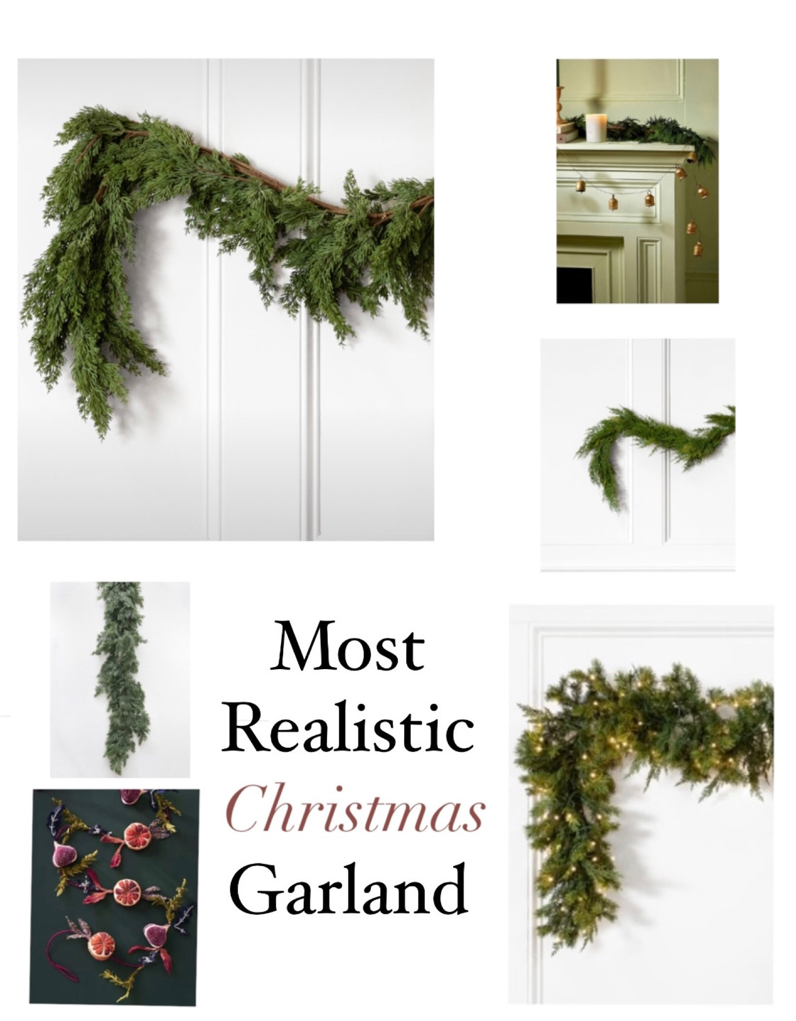 Most realistic garland options that are still in stock. A bit of a splurge but can be used for years & years. #christmasgarland 

#LTKHoliday #LTKSeasonal #LTKhome