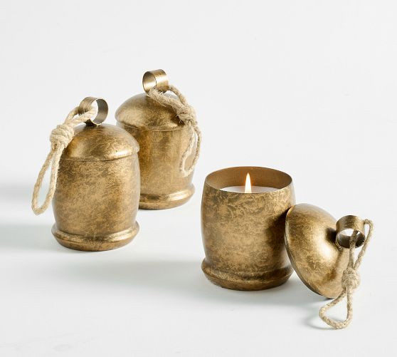 St. Jude Vintage Bell Candle - Winter Spruce | Pottery Barn (US)
