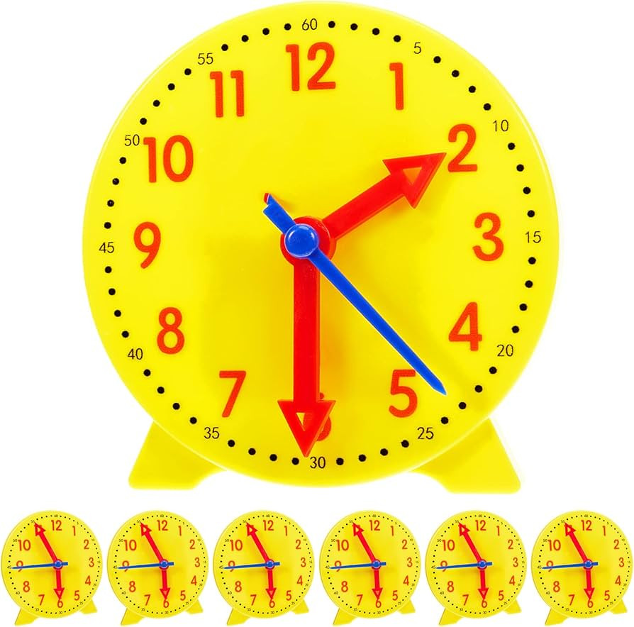 Henoyso 48 Pieces Teaching Clock Kit for Kids to Tell Time Mini Teaching Clock Bulk for Student E... | Amazon (US)