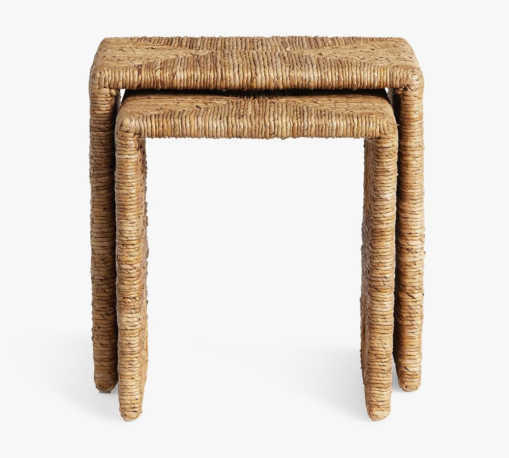 Woven Nesting End Tables, Honey | Pottery Barn (US)