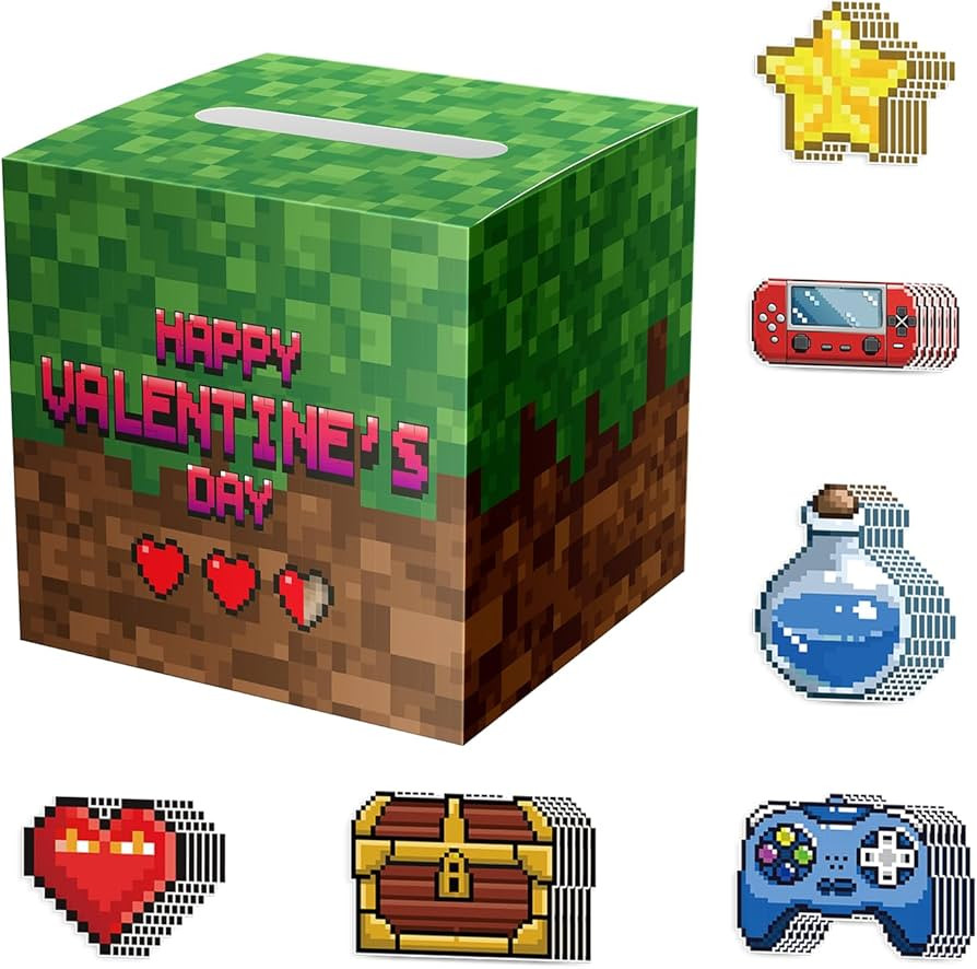 Ranfashiong Valentines Box for Kids DIY Mailbox with 38 Greeting Cards for School Class Classroom... | Amazon (US)