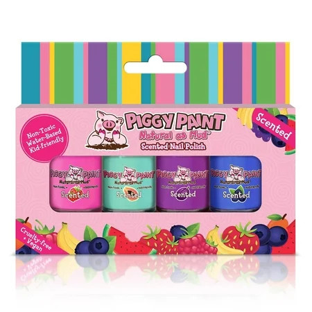 Piggy Paint Scented Fruit Fairy 4 Polish Gift Set Sassy Strawberry Papaya Party Funky Fruit Bossy Blueberry | Walmart (US)