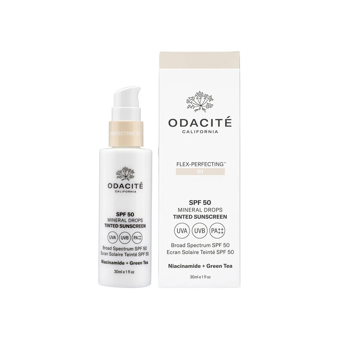 Flex-Perfecting Mineral Drops Tinted Sunscreen SPF 50 – Odacité | Bluemercury, Inc.