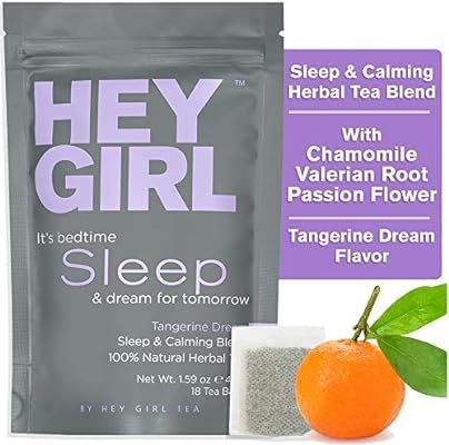 Herbal Tea Sleep Aid w/ Chamomile , Valerian Root & Lemon Balm in Tea Bags - Aids Anxiety & Stres... | Amazon (US)