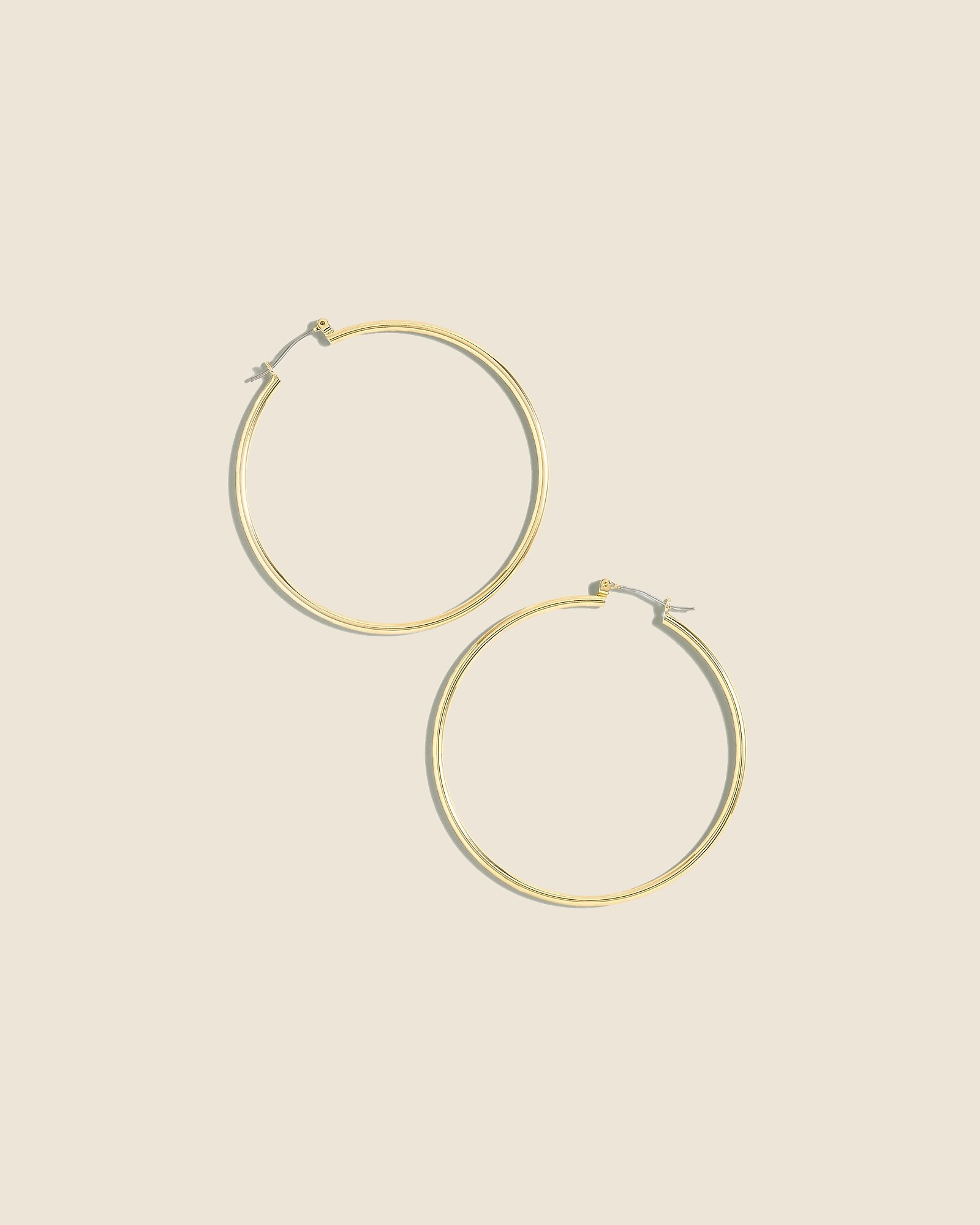 Antique-gold hoop earrings | J. Crew US
