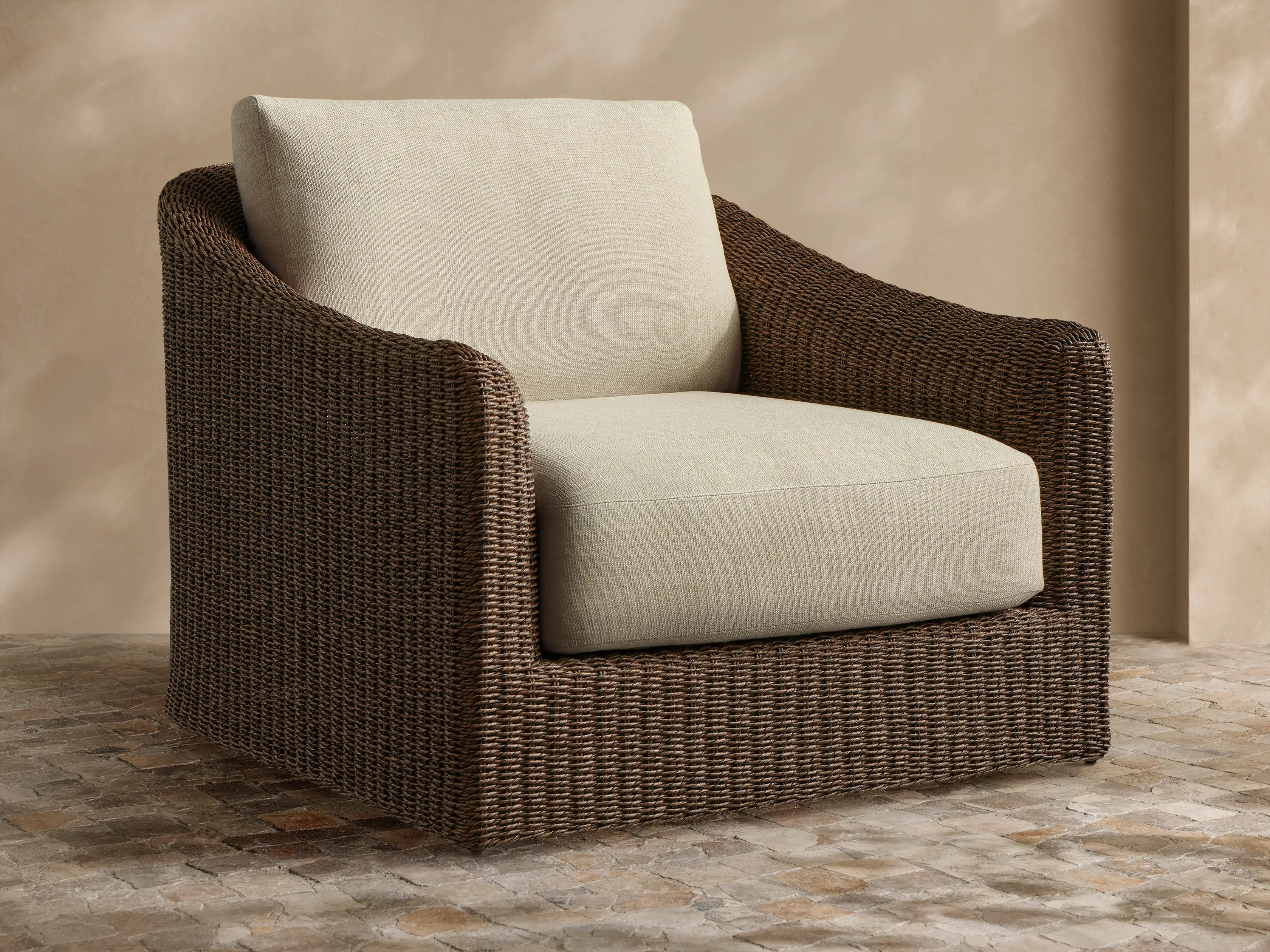 Ancona Outdoor Swivel Chair | Arhaus