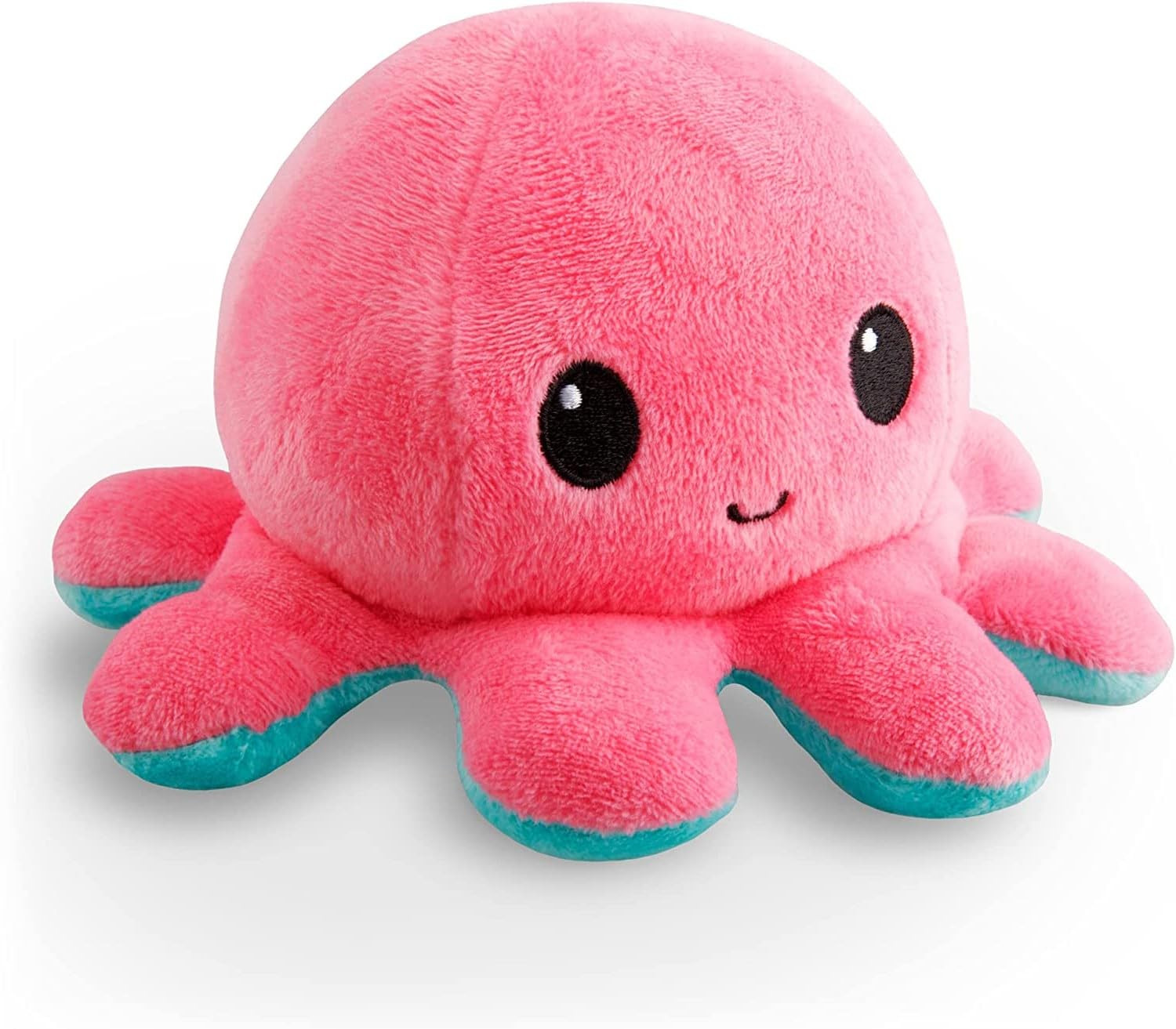 TeeTurtle Reversible Pink and Aqua Octopus Plushie - 4-Inch Two-Sided Flip Plush Toy with Embroid... | Amazon (US)