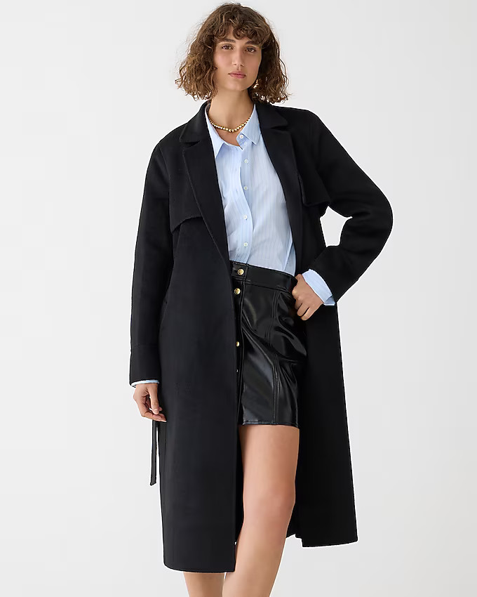 Harriet trench coat in double-faced blend | J. Crew US