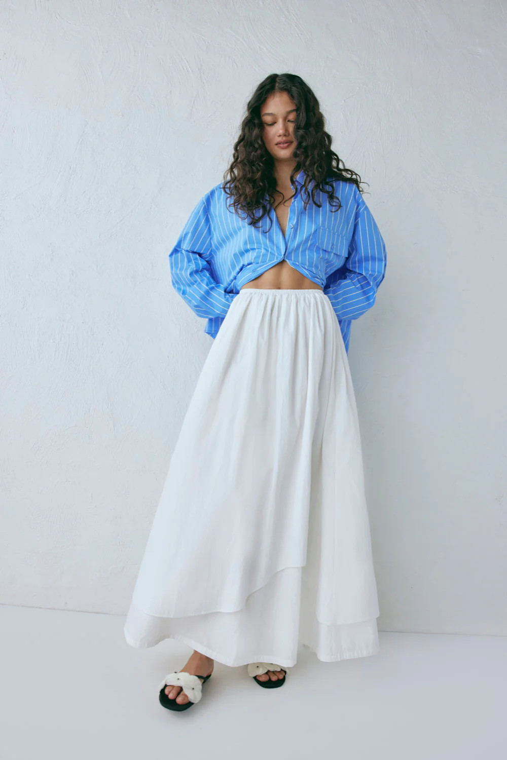 Jasmin Maxi Skirt White | VRG Grl
