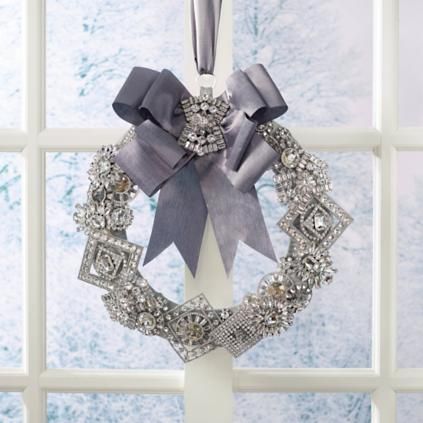 Rhinestone Crystal and Gem Luxe Wreath | Frontgate | Frontgate