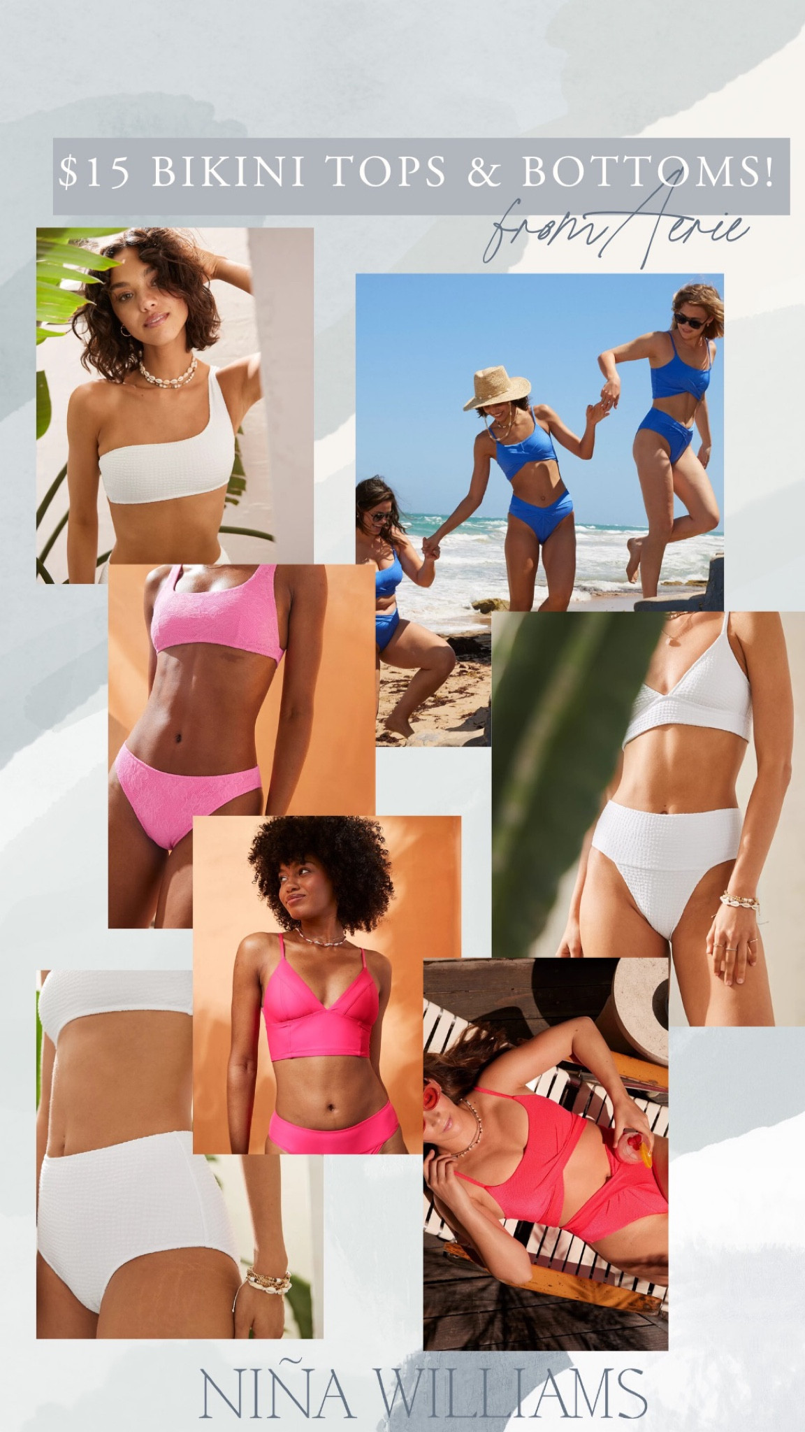 $15 bikini tops and bottoms - sale swimsuits - aerie sale bikinis - aerie swim - summer swimsuits 

#LTKFind #LTKsalealert #LTKunder50