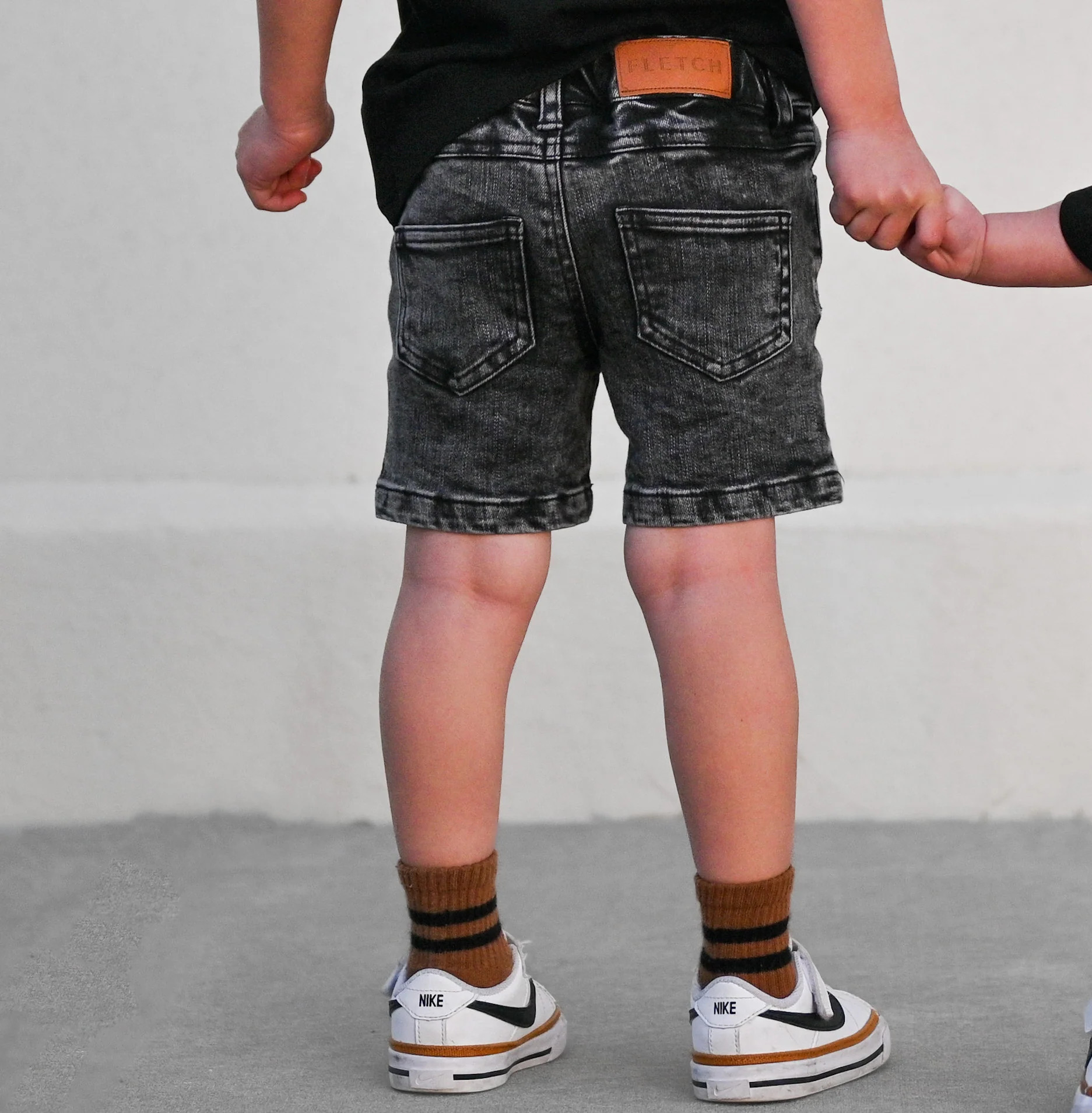Gray Acid Wash Slim Fit Denim Shorts | Fletch