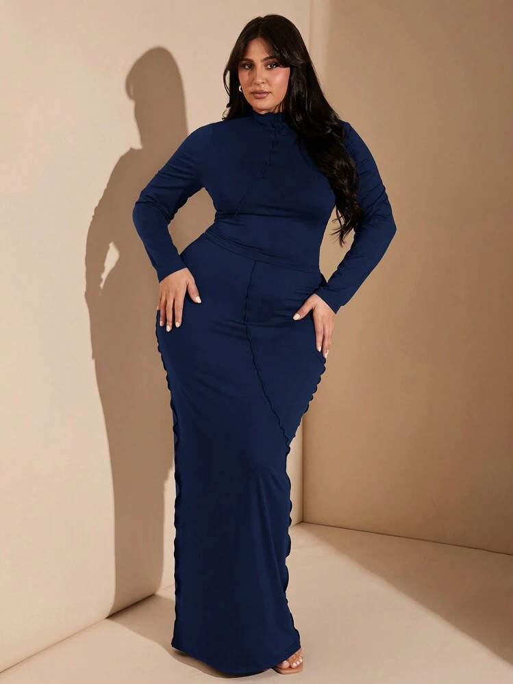 SHEIN BAE Plus Size Women's Clothing, Simple And Feminine, Daily Date, Fashionable And Elegant Pa... | SHEIN