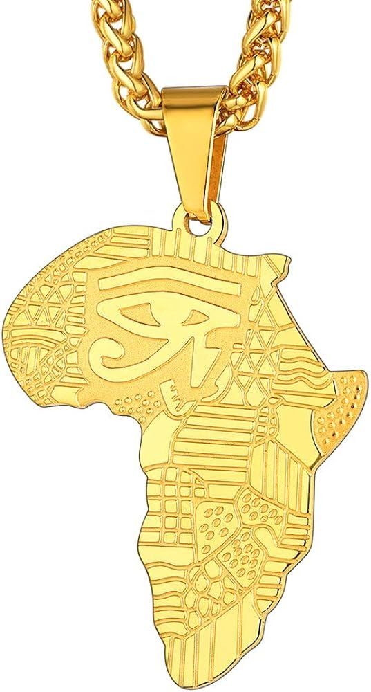 FaithHeart Eye of Horus Necklace Ankh Cross Necklaces, Stainless Steel Ancient Egyptian Coptic Je... | Amazon (US)