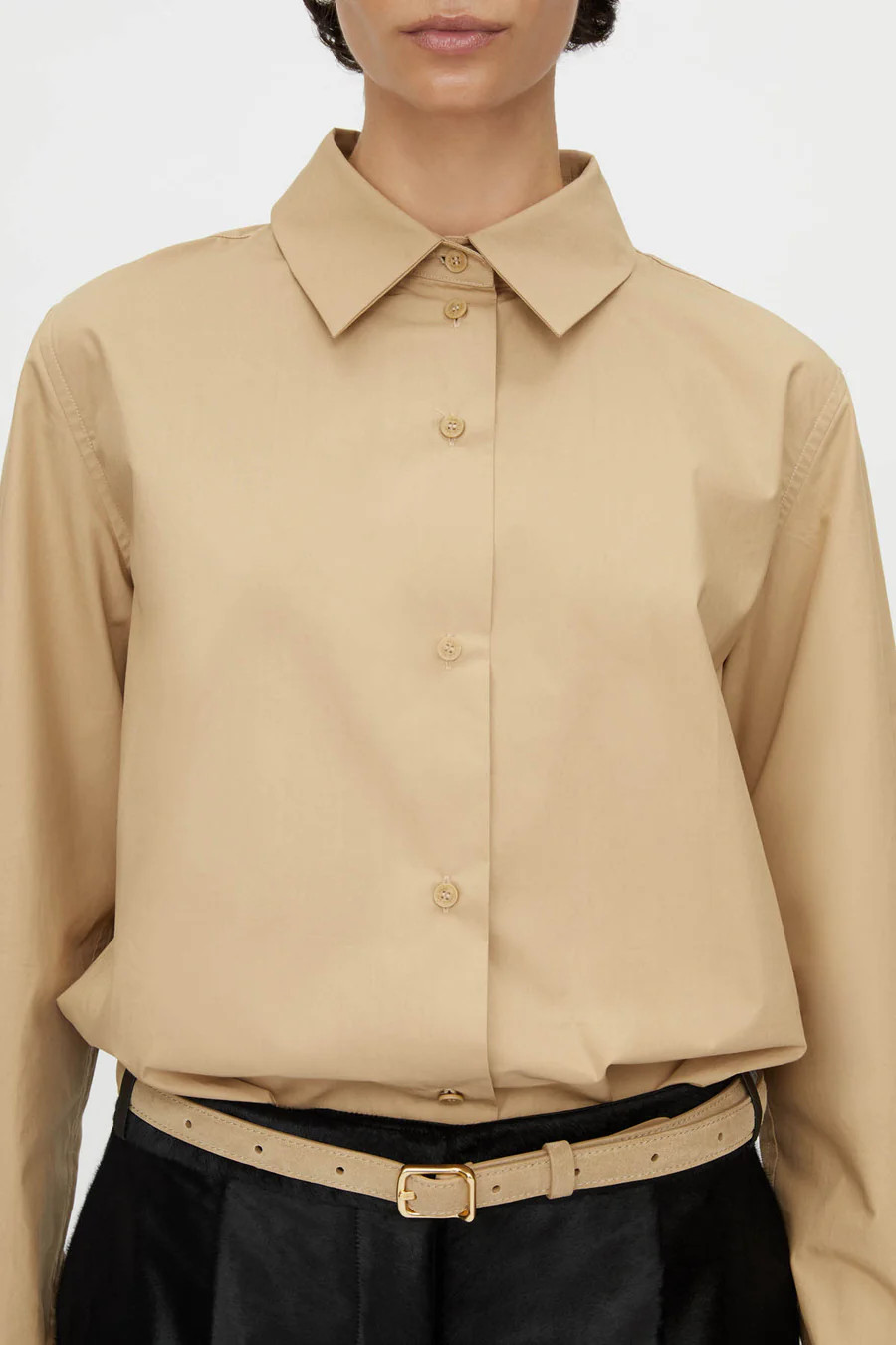Cumulus Cotton Shirt in Taupe - CAMILLA AND MARC® C&M | CAMILLA AND MARC (ANZ)