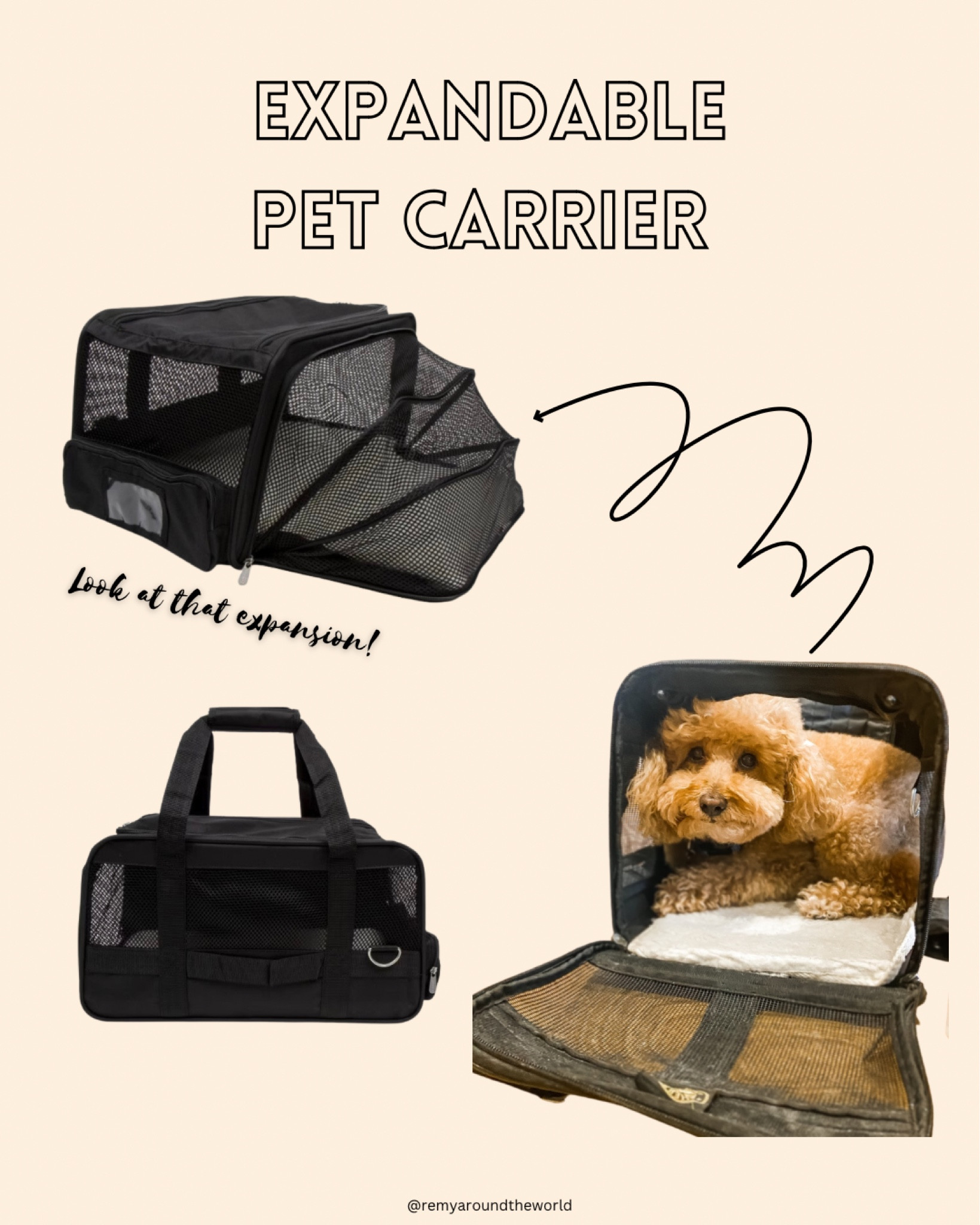 Pet carrier for your dog! More room! #dog #travel #carrier 

#LTKtravel #LTKunder100
