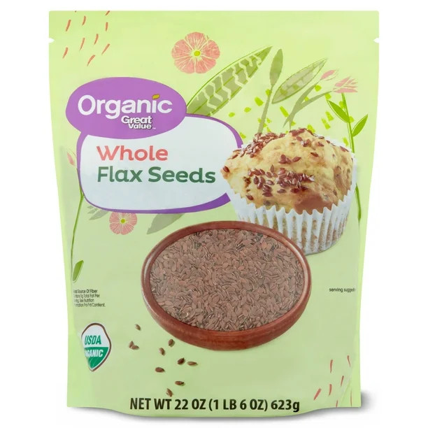 Great Value Organic Whole Flax Seed, 22 Oz - Walmart.com | Walmart (US)