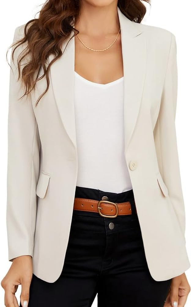 Women's Blazer, Stylish Blazer Jackets for Women, Perfect for Casual & Business Wear, Long Sleeve... | Amazon (US)