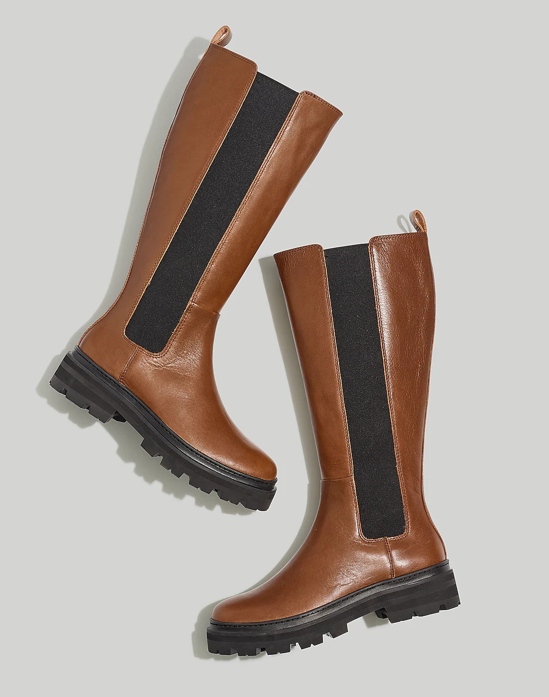 The Poppy Tall Lugsole Boot with Extended Calf | Madewell