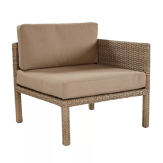 All-Weather Wicker Aluminum Woven Dual End Chair in Light Brown | Bed Bath & Beyond