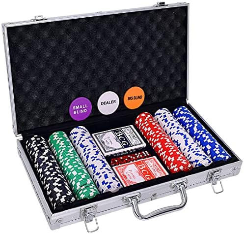 Kaupun Poker Chip Set - 200/300PCS Poker Set with Aluminum Case, 11.5 Gram Clay Casino Chips for ... | Amazon (US)