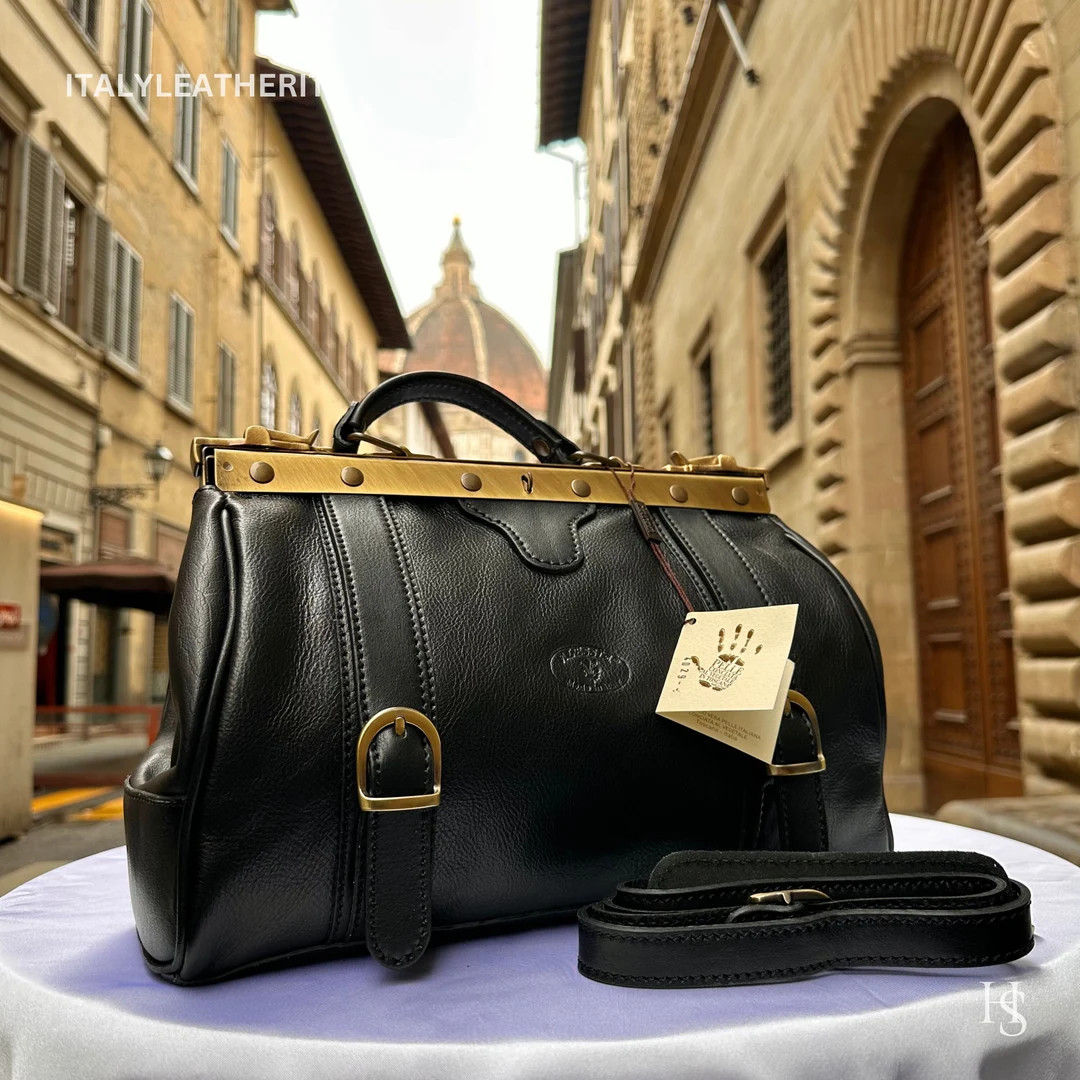 Italian Leather Doctor Bag | Handmade Medical Purse, Florence - Etsy | Etsy (US)