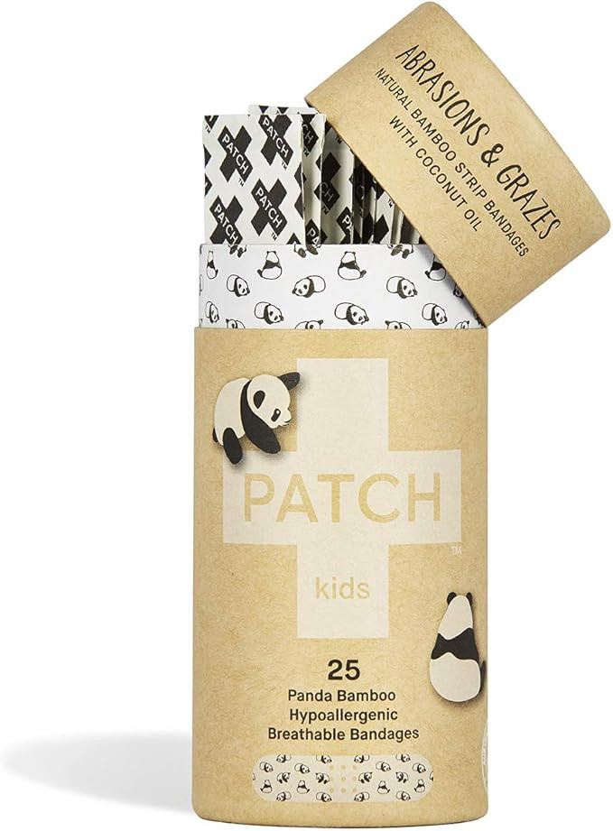PATCH Kids Eco-Friendly Bamboo Bandages for Abrasions & Grazes Hypoallergenic Wound Care for Sens... | Amazon (US)