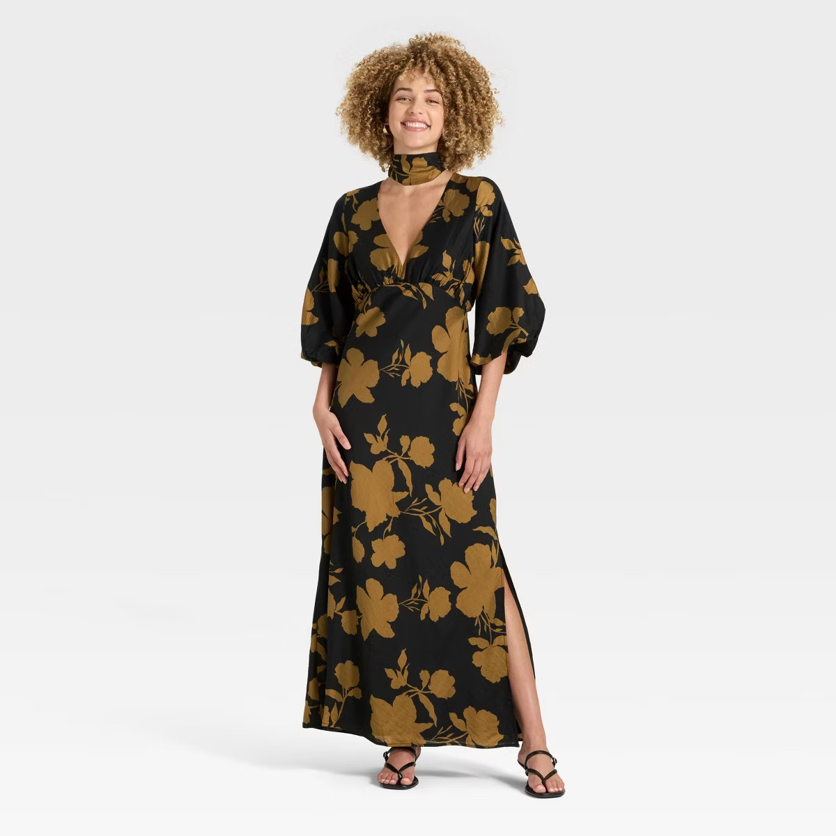 Women's Tie Neck Maxi Dress - A New Day™ | Target