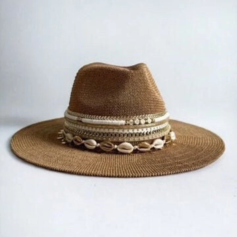 Custom Panama Hat Jeweled Cowboy Hat Rancher Hat, Hat for Fashionista, Custom Fedora, Wide Brim H... | Etsy (US)