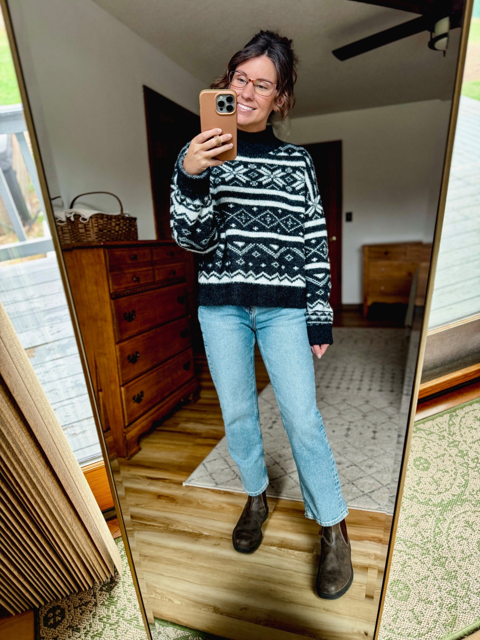 My sweater is older but I linked a lot of pretty fair isle sweaters from this year. My jeans are 00 short and my blundstone boots fit true to size 🤎

#LTKHoliday #LTKFindsUnder100 #LTKPetite