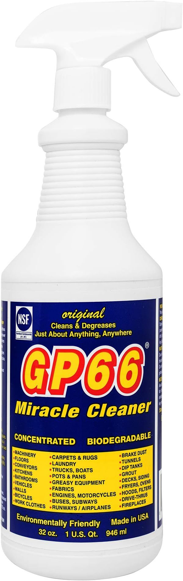 GP66 Green Miracle Cleaner Super Size! (32 oz.) Powerful American Made Heavy Duty All Purpose Cle... | Amazon (US)
