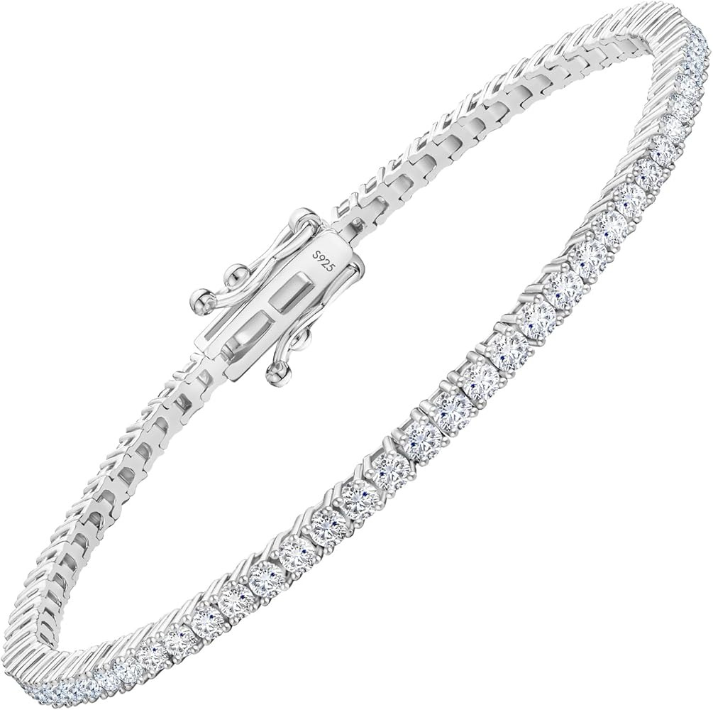 KRKC&CO Lab-Grown Moissanite Tennis Bracelet Women, Luxury Anniversary Wedding Bridal Gift for Wi... | Amazon (US)