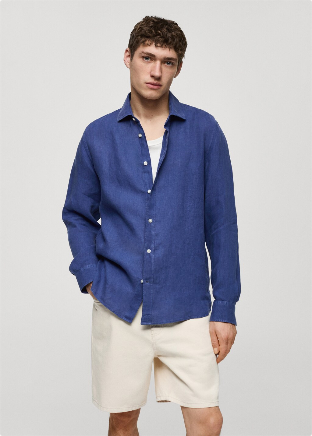 Classic fit 100% linen shirt | MANGO (US)