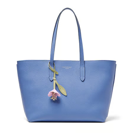 Zipped East West Tote With Bee & Flower Charm

        
            
            Capri Blue Pebbl... | Aspinal of London