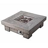 Teamson Home Square Wood Look Propane Gas Fire Pit Fire Table with ETL Certification, PVC Cover and  | Amazon (US)