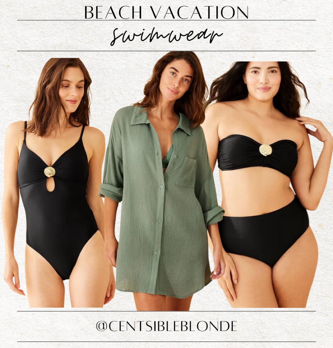 target swimwear picks, coverup, one piece swimsuit, olive button down top, beach vacation, pool, vacation, resort wear, swimwear, bathing suit, swim, shirt coverup, whole piece swimsuit, two piece swimsuit, black swimsuit, black and gold bathing suit

#LTKSwim #LTKTravel #LTKFindsUnder50