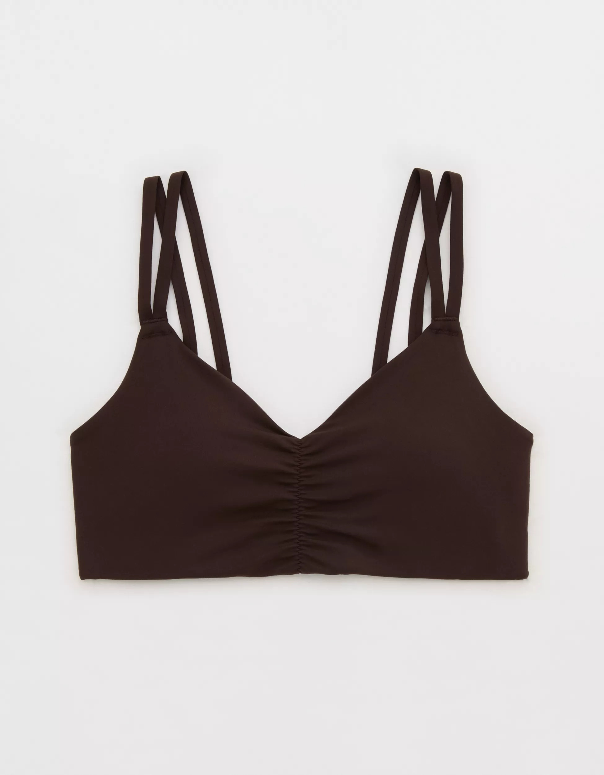 OFFLINE By Aerie Real Me Ruched Strappy Sports Bra | Aerie