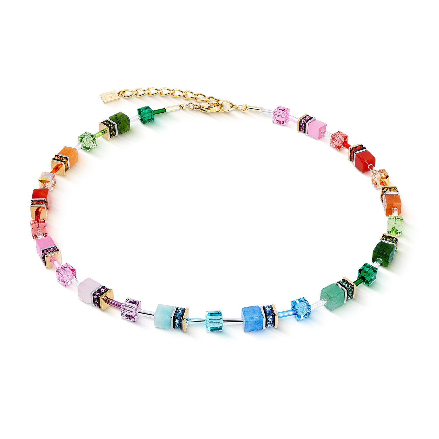 GeoCUBE® Iconic Precious necklace Rainbow | Coeur de Lion