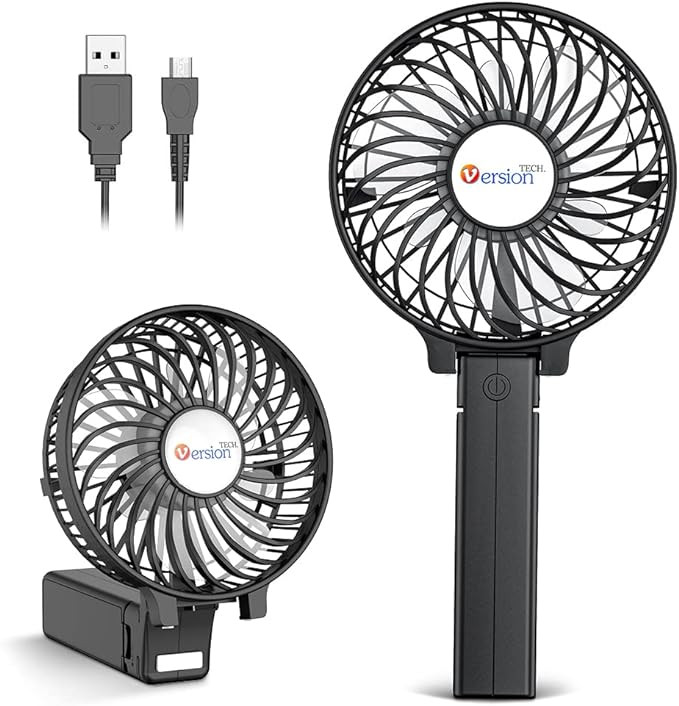 VersionTECH. Portable Handheld Fan, Travel & Camping Essentials Small Desk Fans, Mini Personal Ac... | Amazon (US)