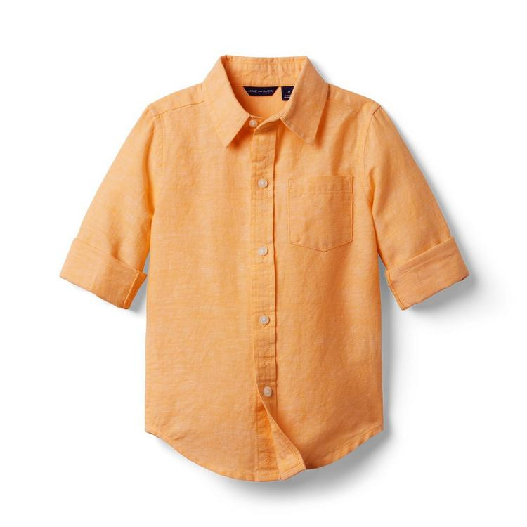 Linen Roll-Cuff Shirt | Janie and Jack