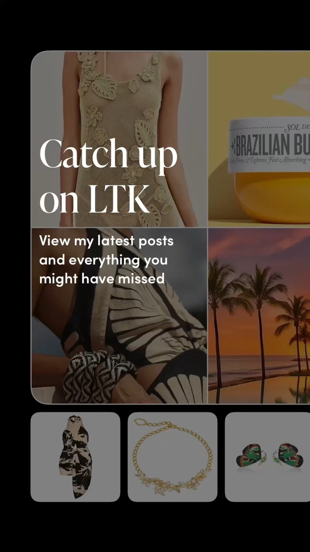 Catch up on LTK ✨
A round-up of my latest warm-weather favorites — golden coverups, tropical beauty essentials, sunset escapes, and the accessories I’m loving for resort season. Explore everything you might have missed on Jet Set LatAM.


#LTKGiftGuide #LTKCyberWeek #LTKHoliday